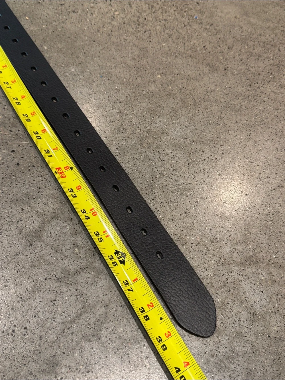Dickies Black Leather Belt with Silver Buckle 34/85